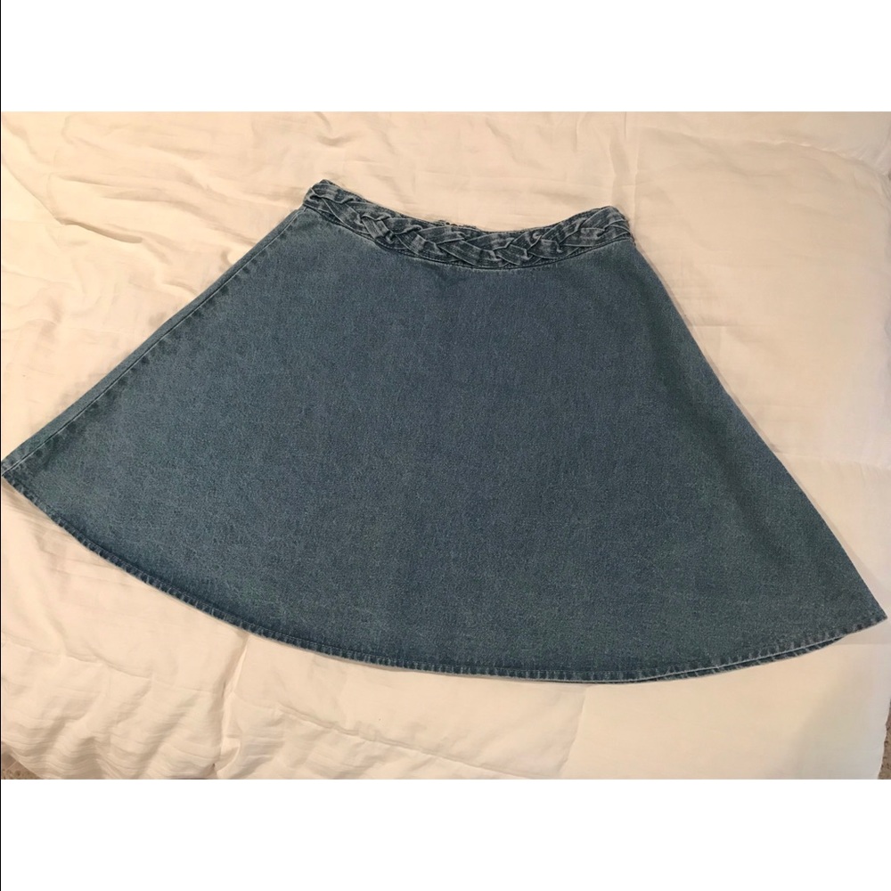 Boutique Flare Denim Skirt